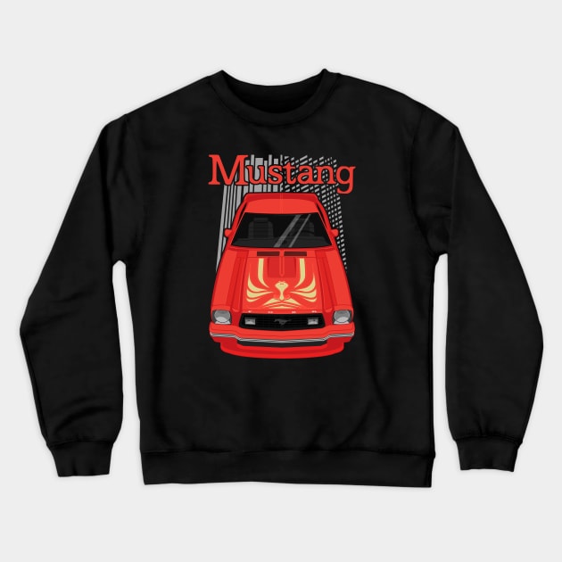 Mustang King Cobra 1978 - Red Crewneck Sweatshirt by V8social